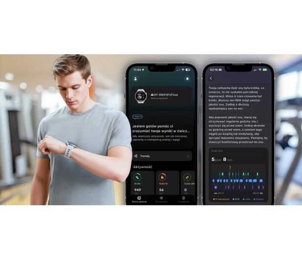 Stelio Activ AI 46mm GPS Srebrny - 1575968 - zdjęcie 10